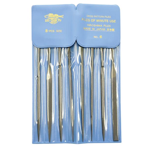 8-PCS precision needle file #6 UO-CHIKYU