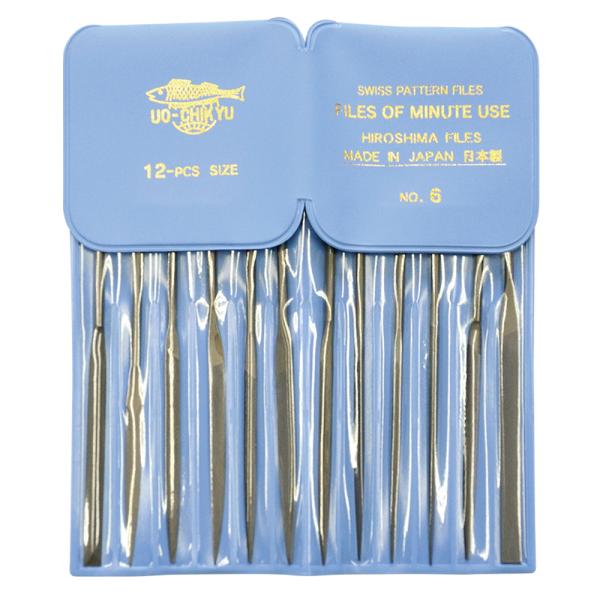 12-PCS precision needle file #6 UO-CHIKYU