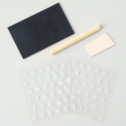 ALPHABET LETTER STAMPS RESIN SHEET KIT 4 mm / 4.5 mm
