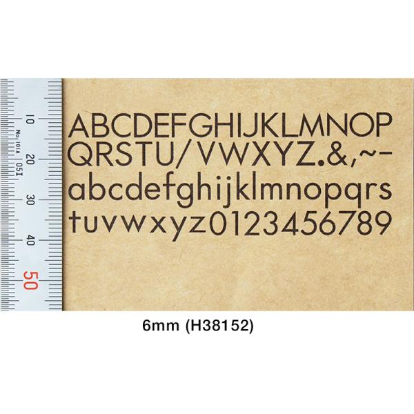 ALPHABET LETTER STAMPS RESIN SHEET KIT 6 mm